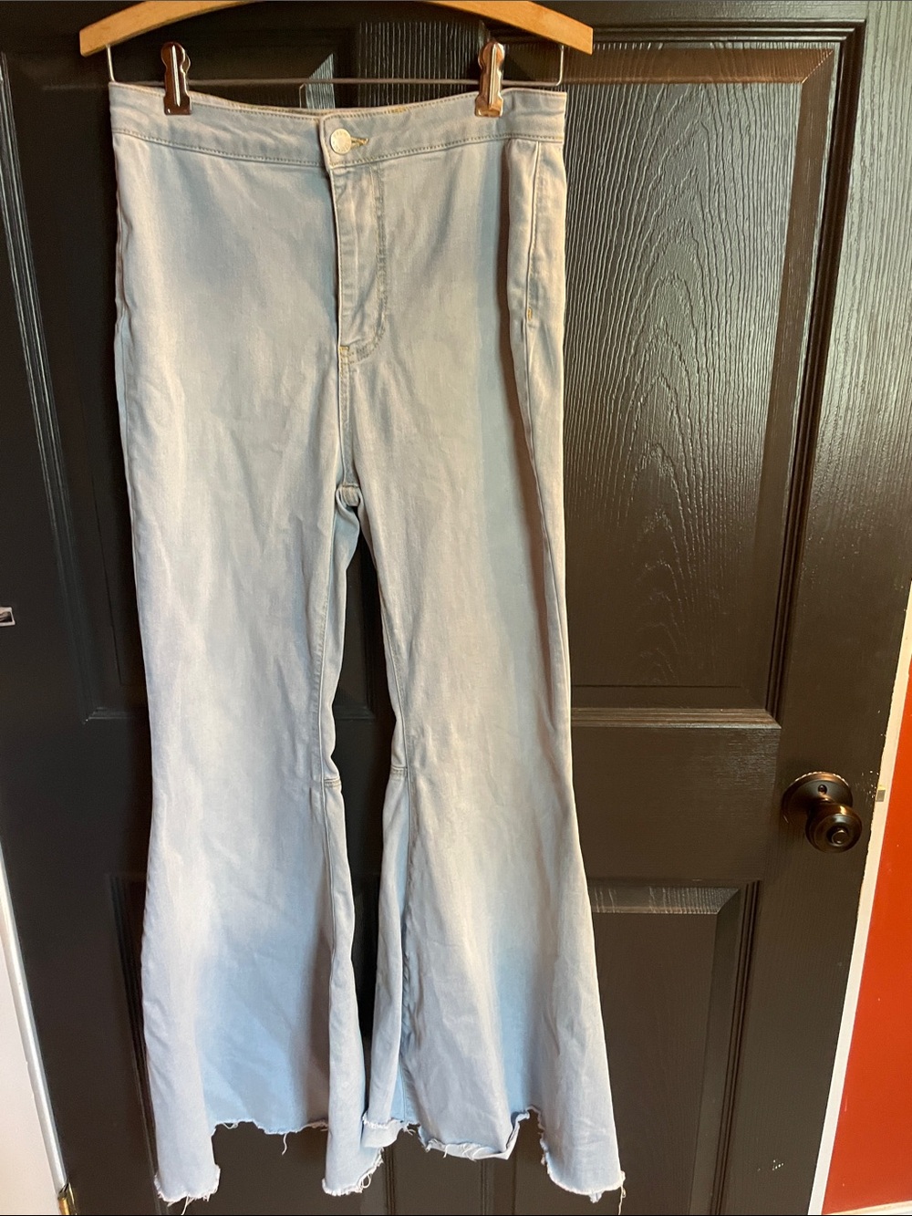 Free People Pale Blue Flare Jeans